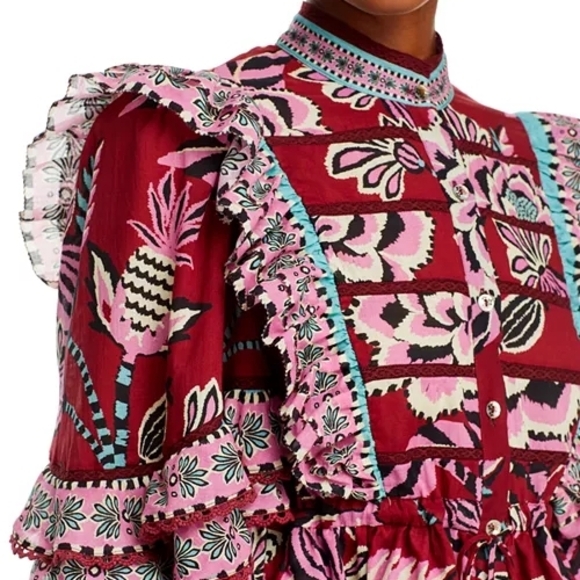 FARM Rio Multicolor Floral Ruffle Blouse - Picture 3 of 5